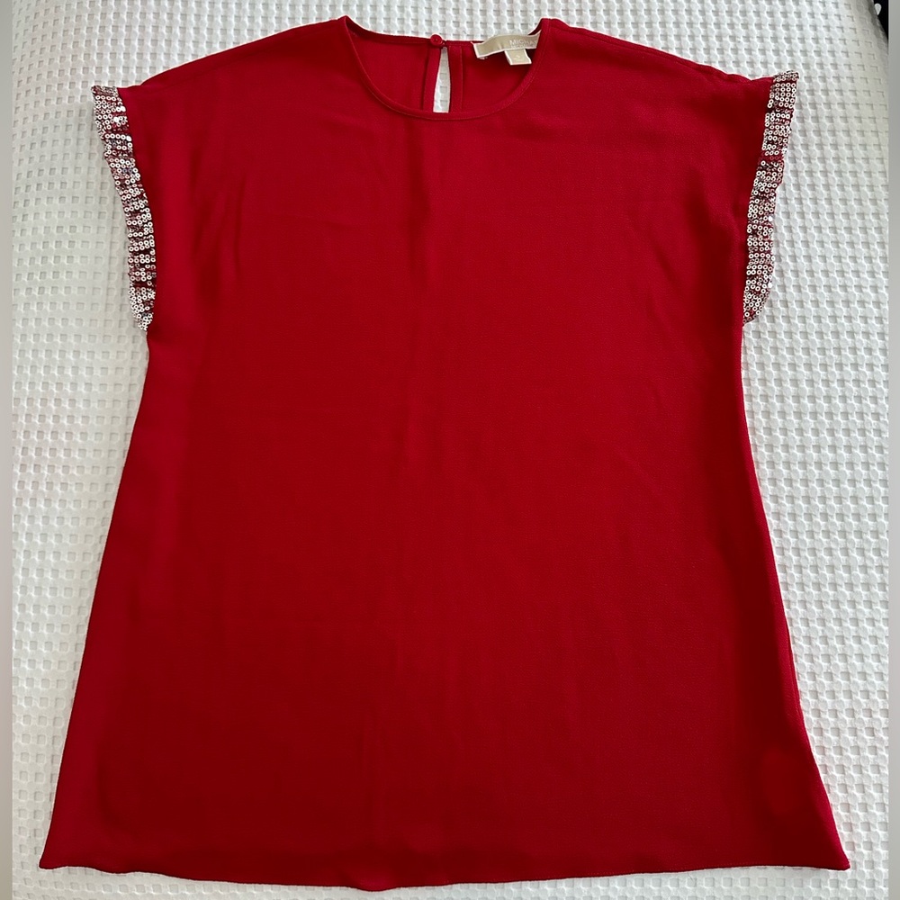 Micheal kors red blouse